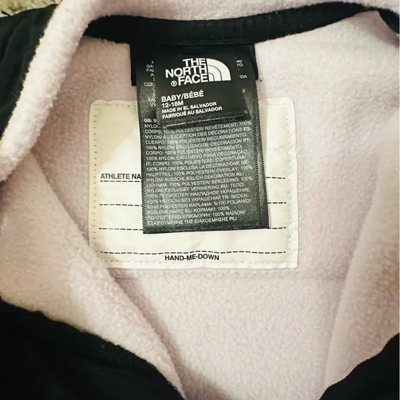 The North Face Black and White Footies One Piece - Picture 5 of 6